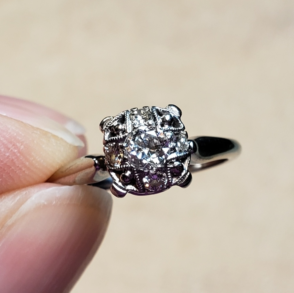 Antique Jabel 18k Gold Diamond Ring